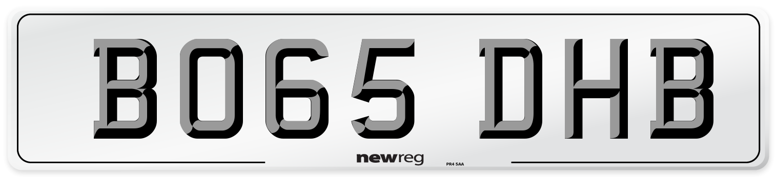 BO65 DHB Number Plate from New Reg